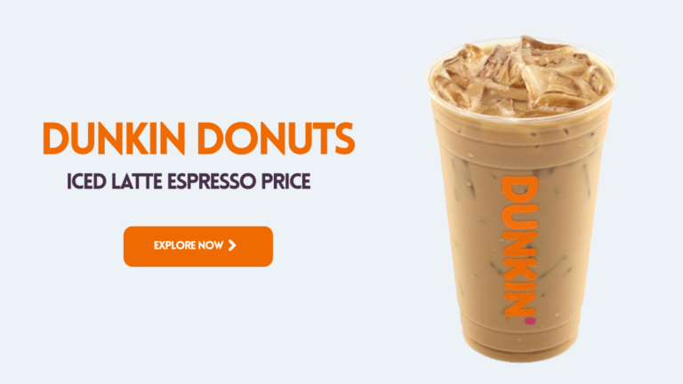 Dunkin Iced Latte Espresso