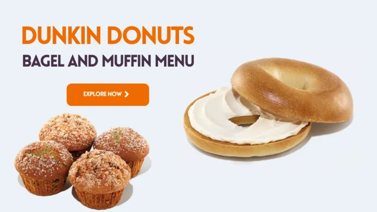 dunkin donuts bagel and muffin menu