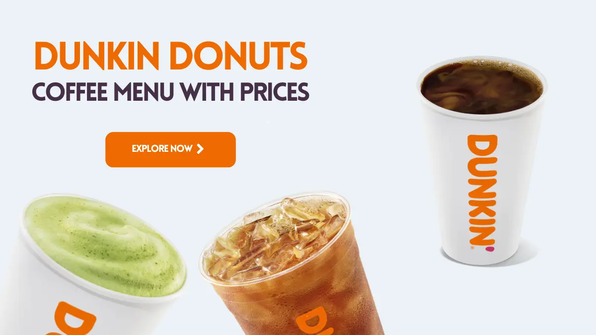 dunkin donuts coffee menu with prices