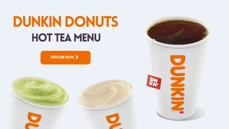 dunkin donuts hot tea menu